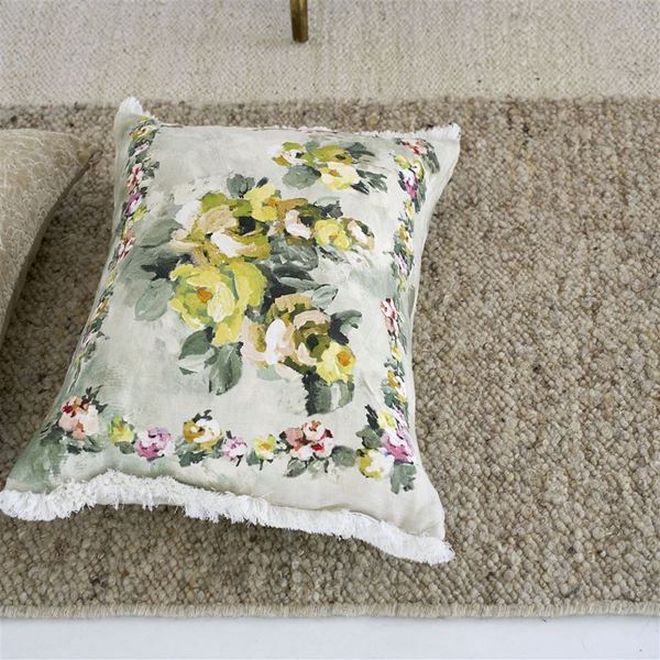 Ghirlanda Cushion - Fenouil Linen